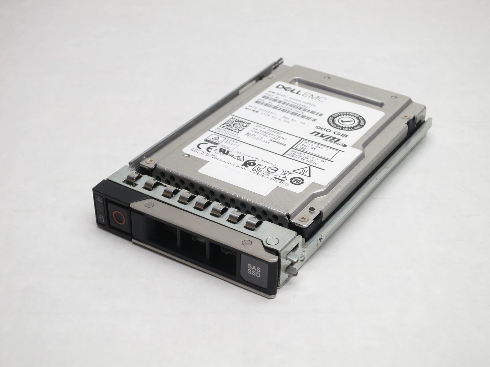 DRC9H DELL 960GB TLC NVME 2.5 SSD SIE KCD5XLUG960G CD5 32GT/s U.2 512e