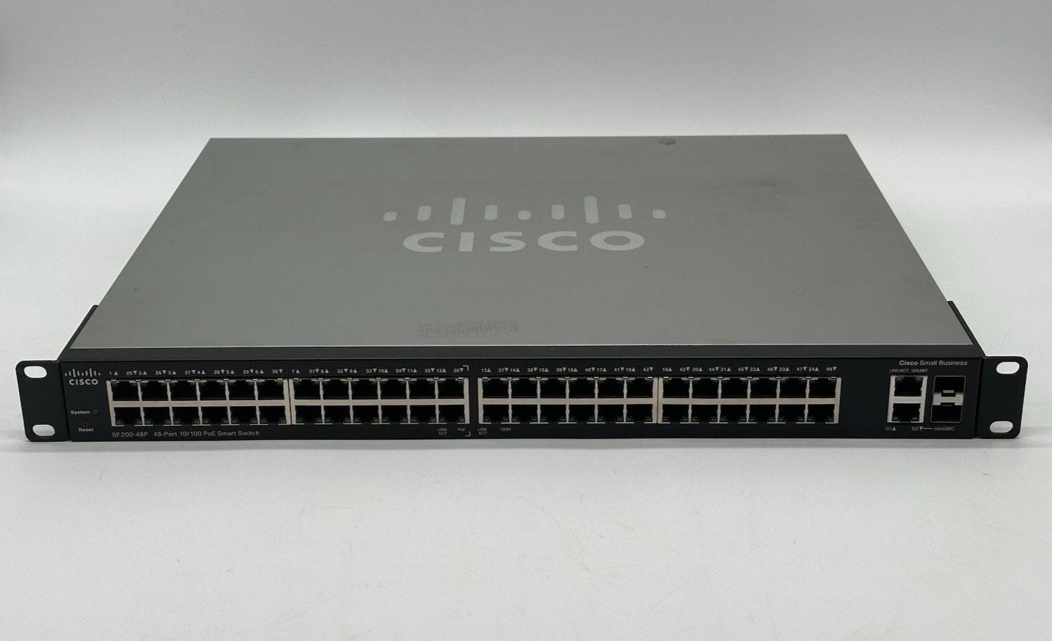 Cisco Small Business SF200-48P 48-Port Ethernet PoE Managed Switch-No Charger