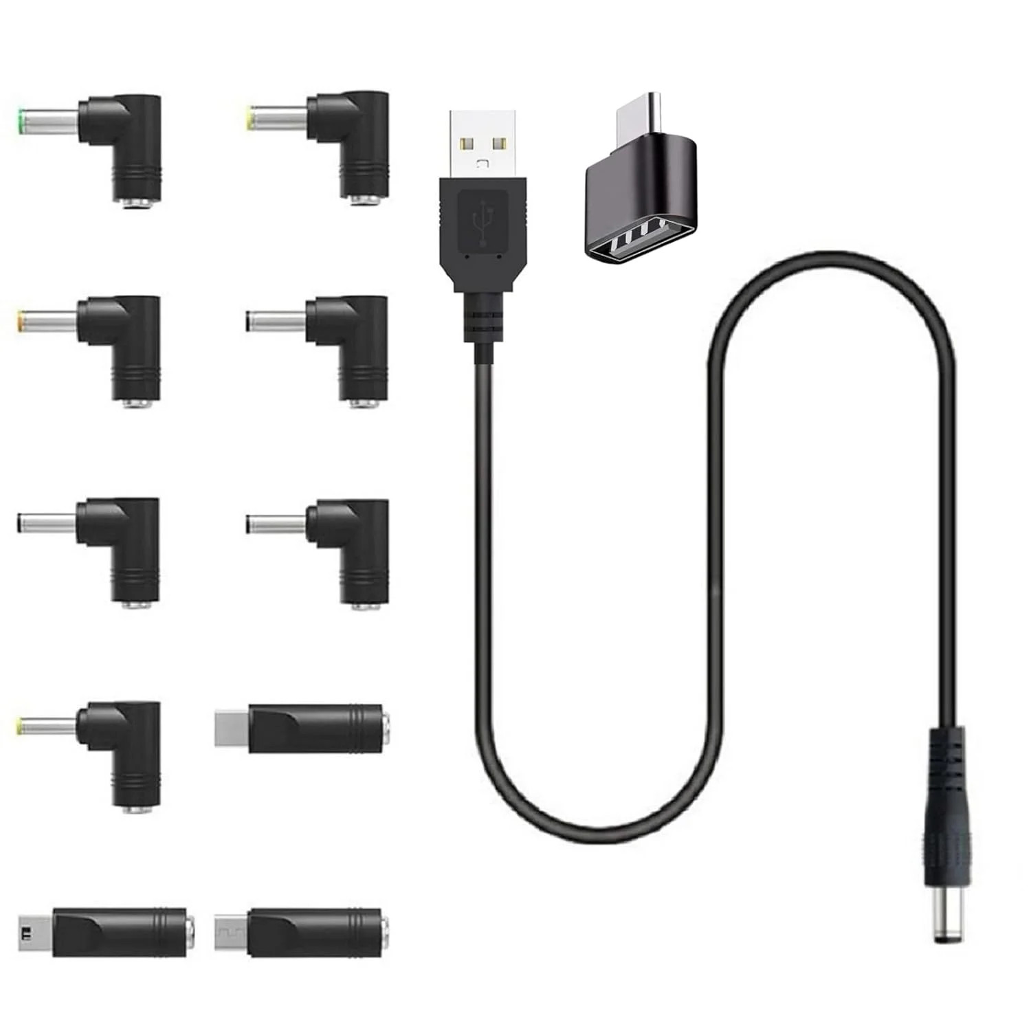 USB to DC 5V Power Cord, Universal DC 5.5X2.1Mm Plug Jack Charging Cable with 10