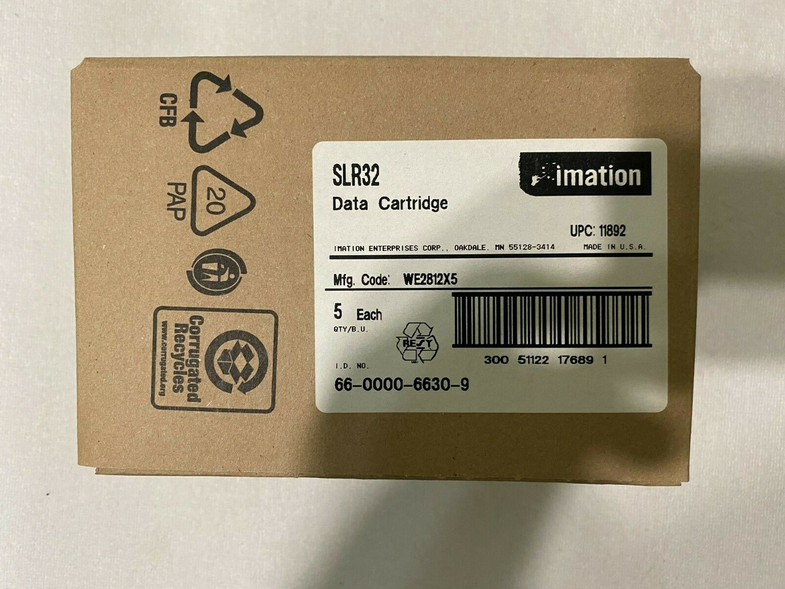 5-Pack New Imation SLR32 16/32GB Data Cartridges 11892 Same day  .
