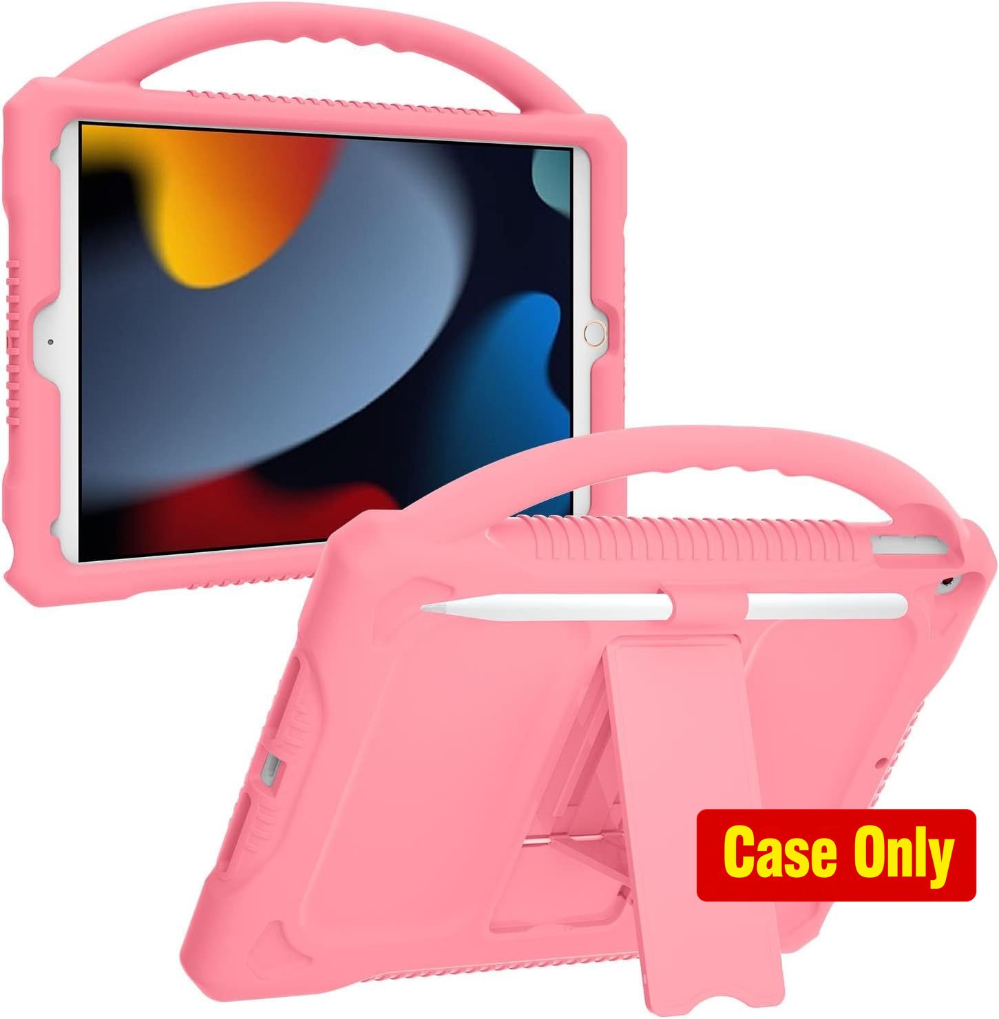 Case for iPad 10.2 9th 8th 7th Generation, Shockproof Silicone with Handle Stand
