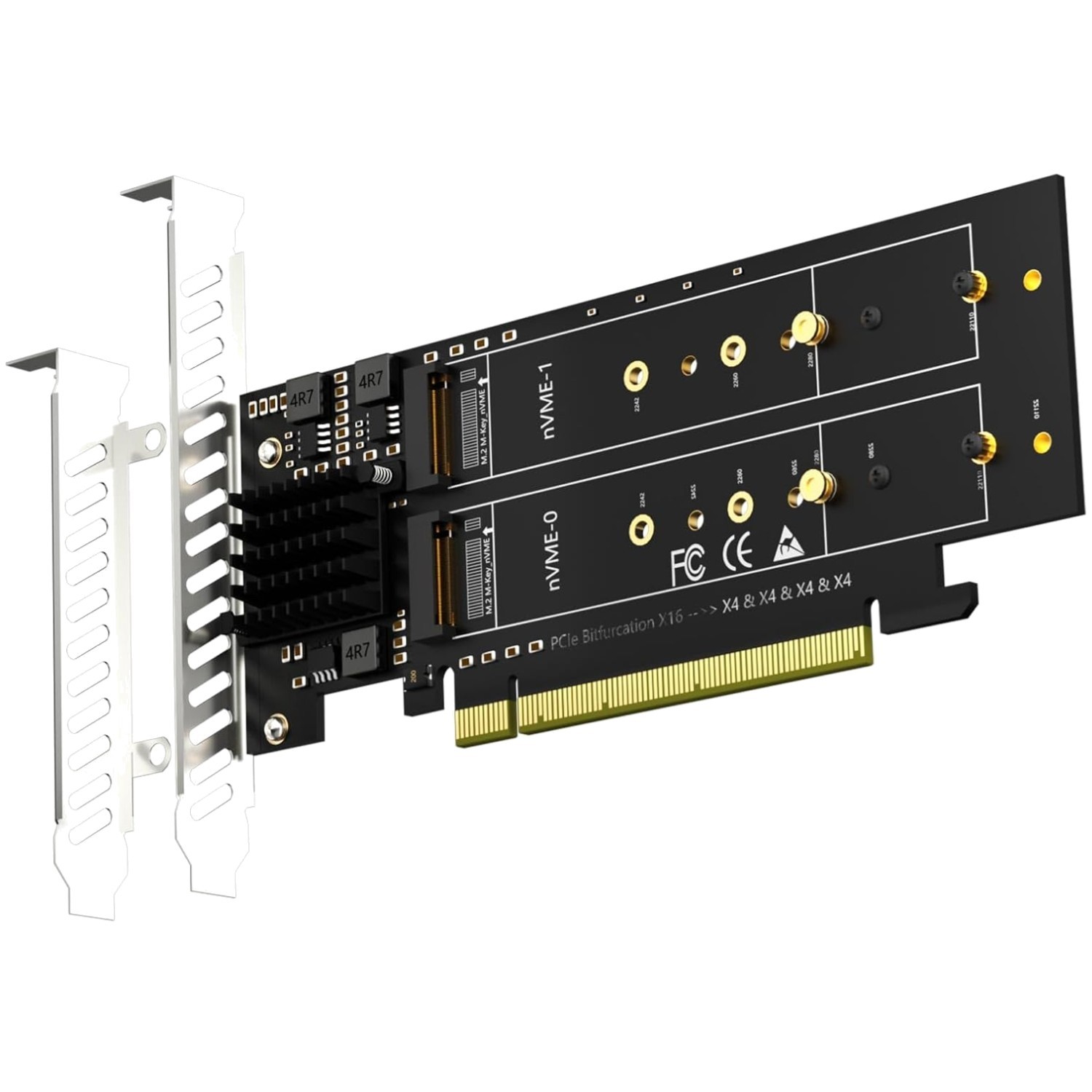 Quad M.2 NVMe PCIe 4.0 X16 Adapter for RAID Setup