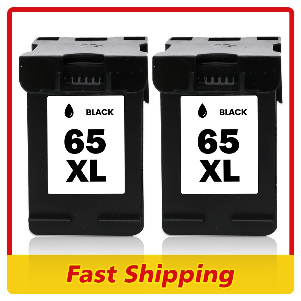 2x 65XL Black Ink Cartridges for HP DeskJet 2600 2620 2622 2630 2632 2636 2652