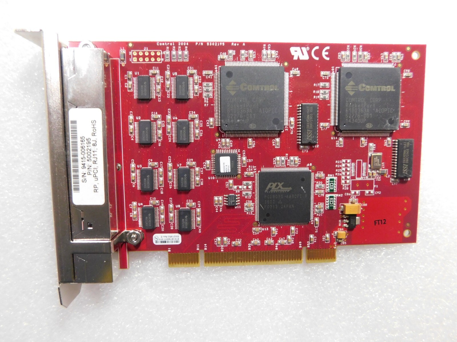 COMTROL 5002195 ROCKETPORT uPCI 8 PORT SERIAL PCI CARD 99415-2 RJ11