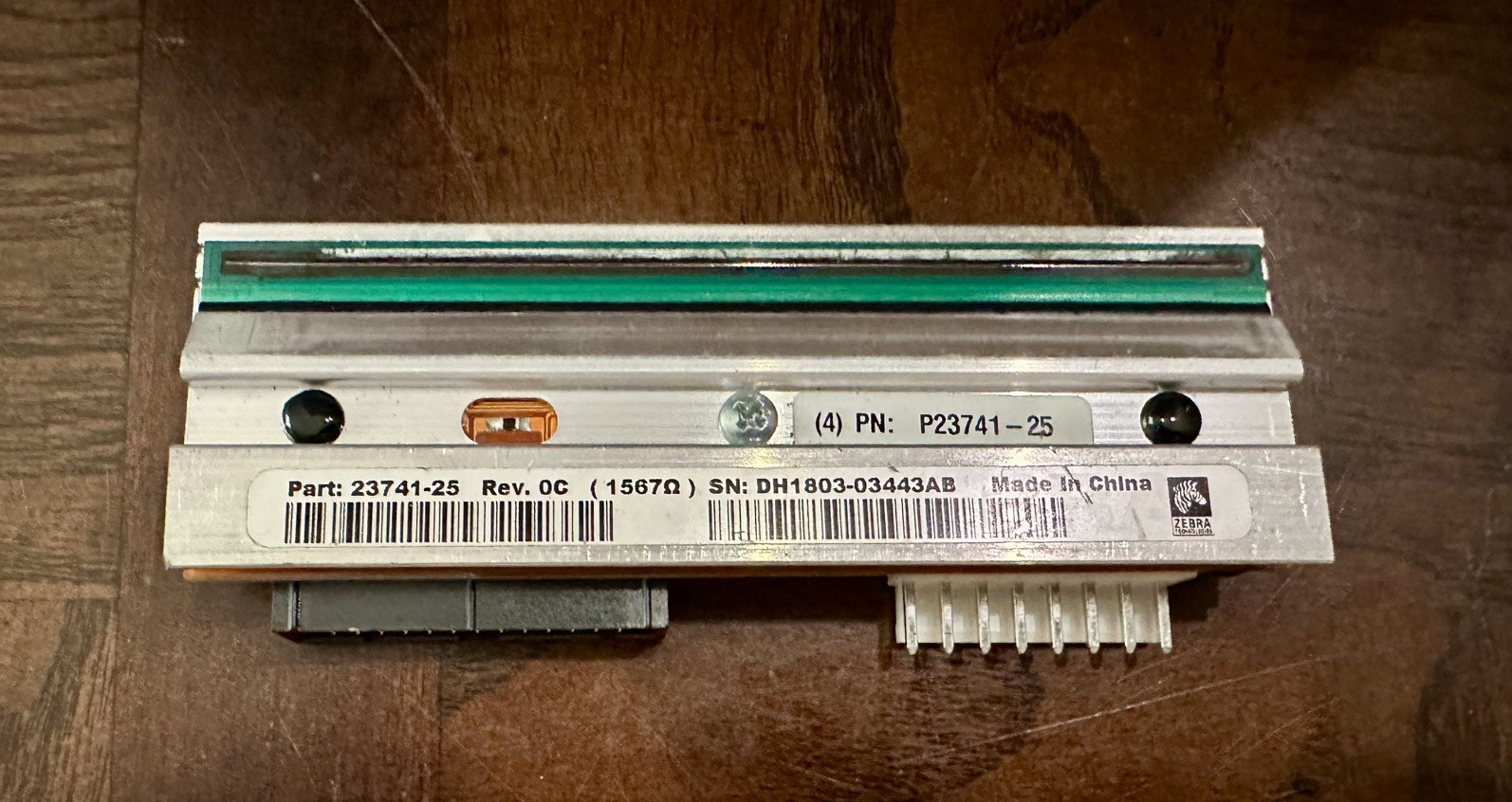 ZEBRA **ORIGINAL** P23741-25 ZE500 (4") Printhead 300DPI Head  **US SHIP**
