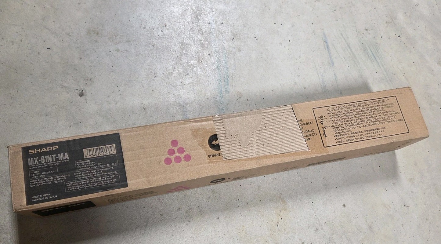 OEM Sharp MX 61NT MA Magenta Orginal Genuine MX-61NT-MA 