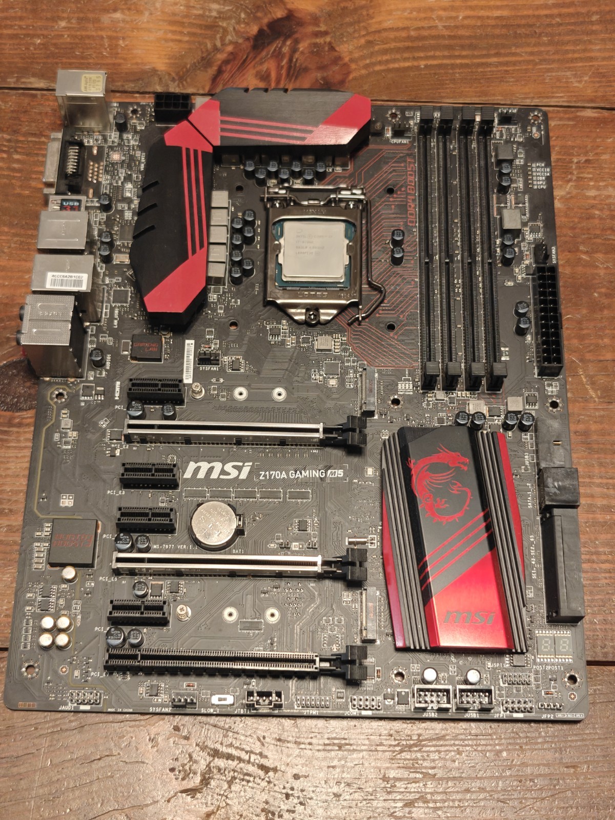 MSI Z170A Gaming M5 LGA 1151/Socket H4, Intel Motherboard Used - UNTESTED