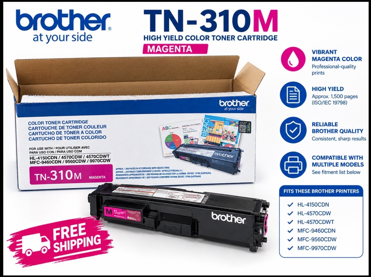 GENUINE - BROTHER TN315M MAGENTA TONER CARTRIDGE - TN-315M  Open Box Item