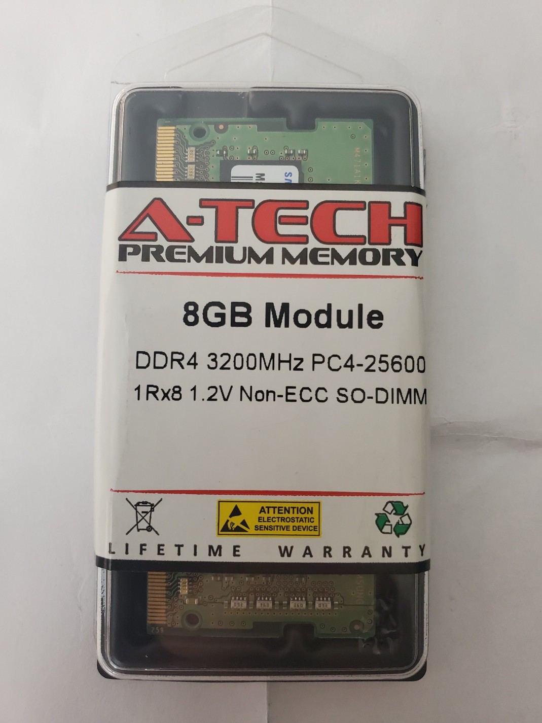 A-Tech 8GB PC4-25600 Laptop SO-DIMM DDR4 3200MHz Non-ECC 260-Pin Memory SAMSUNG