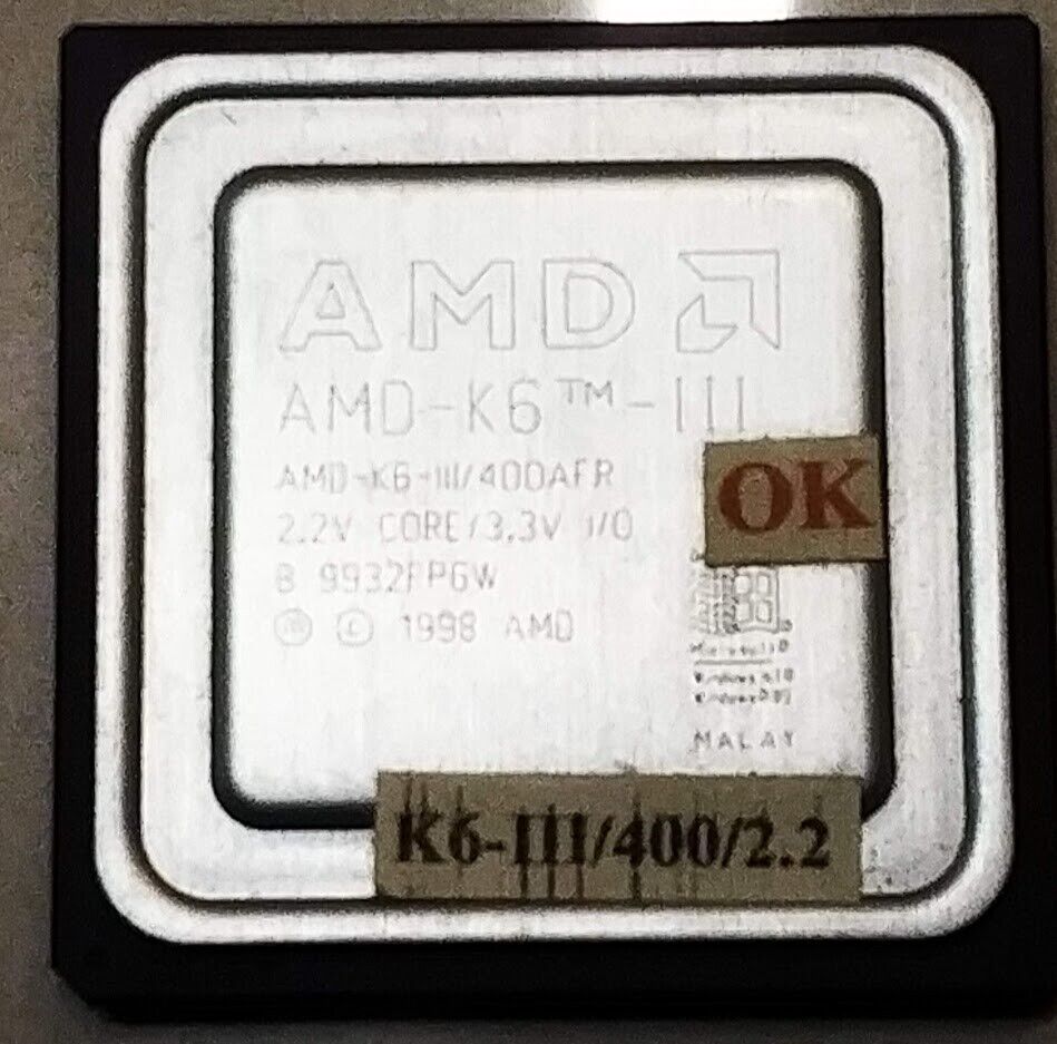  AMD K6-3/400AFR 400MHz 2.2v Vintage CPU Processor