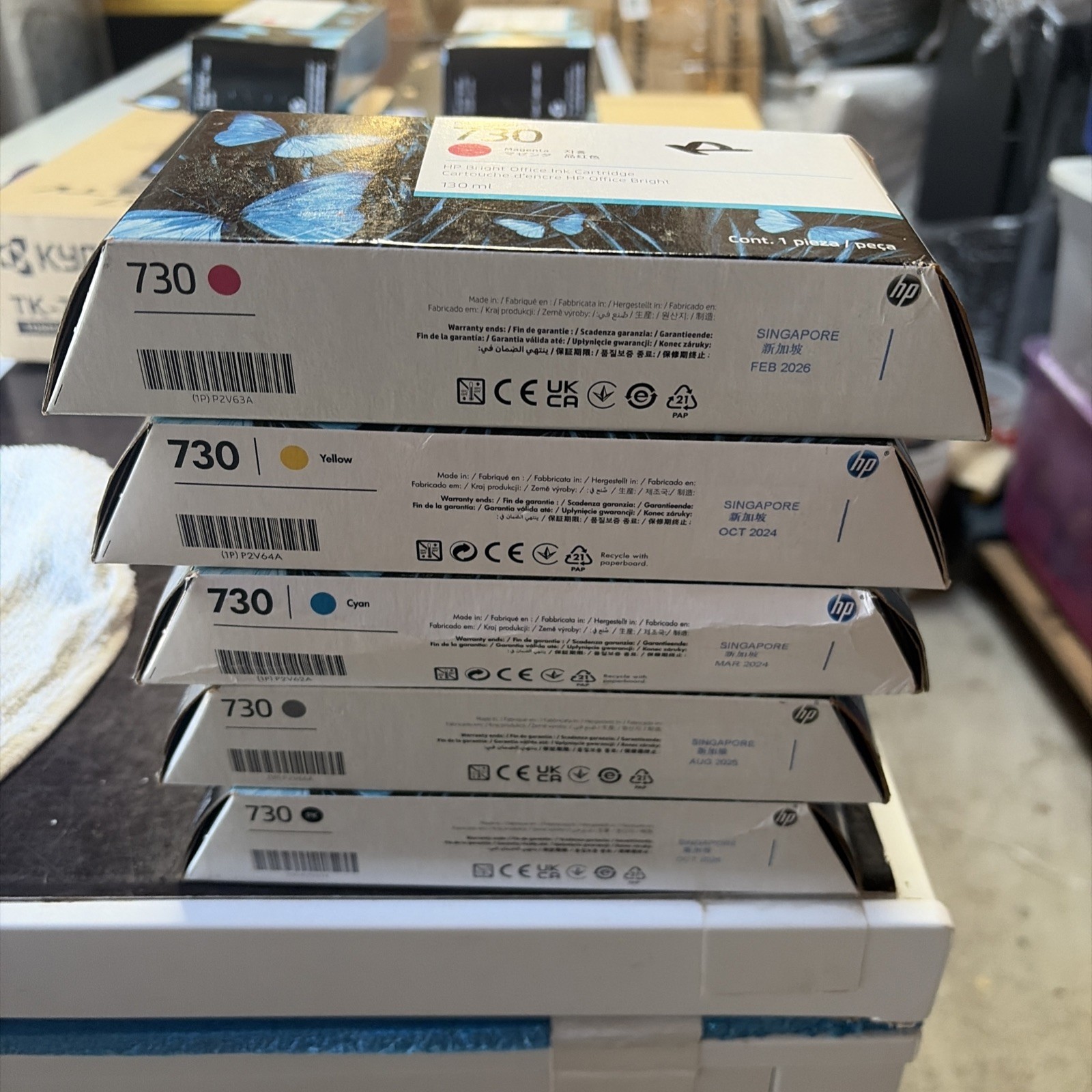 HP DesignJet 730 Ink Cartridges, SET OF 5, 130 ml