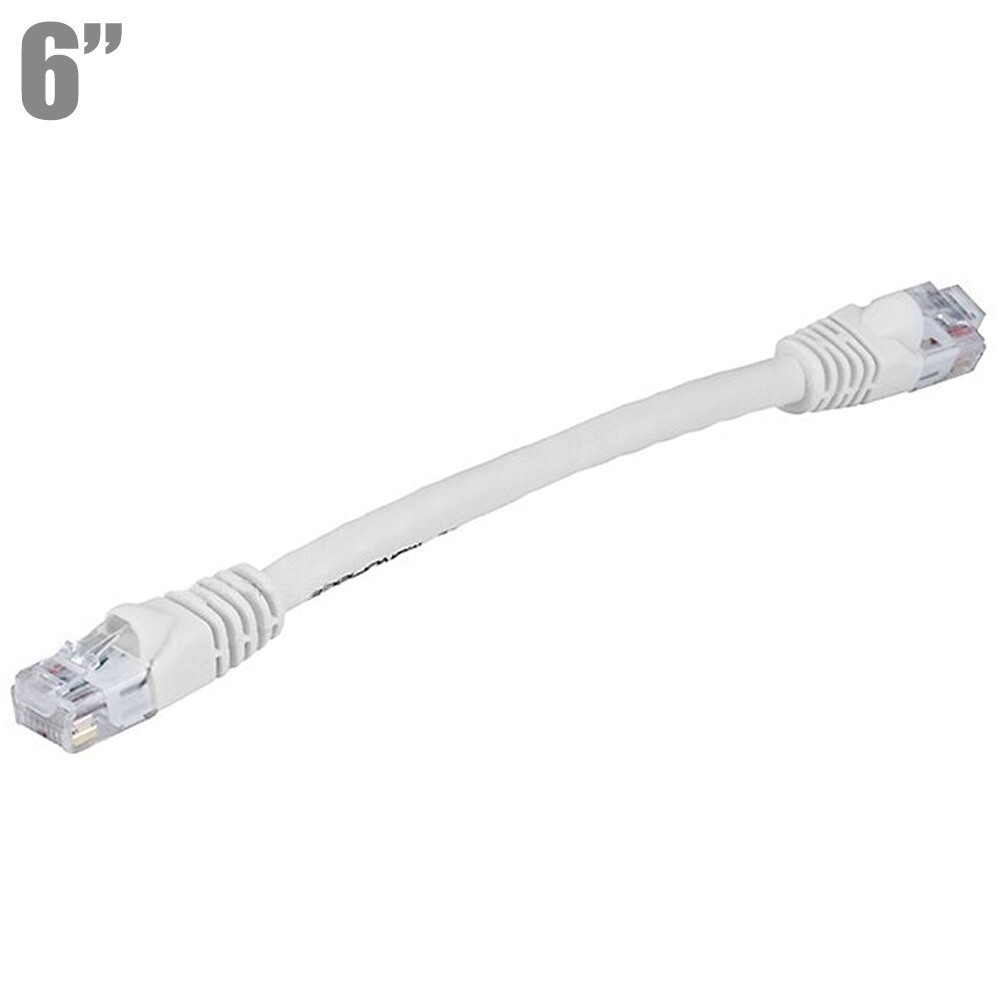 0.5FT Cat5E RJ45 Ethernet LAN Network Patch Cable UTP Copper Wire 24AWG White