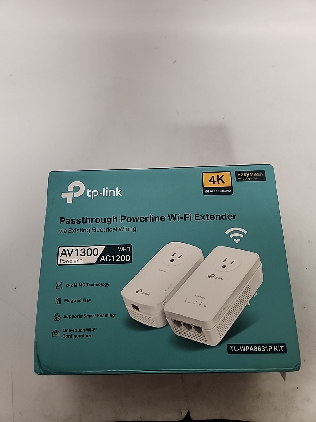 tp-link TL-WPA8631P KIT Passthrough Powerline Wi-Fi Extender AV1300 AC1200