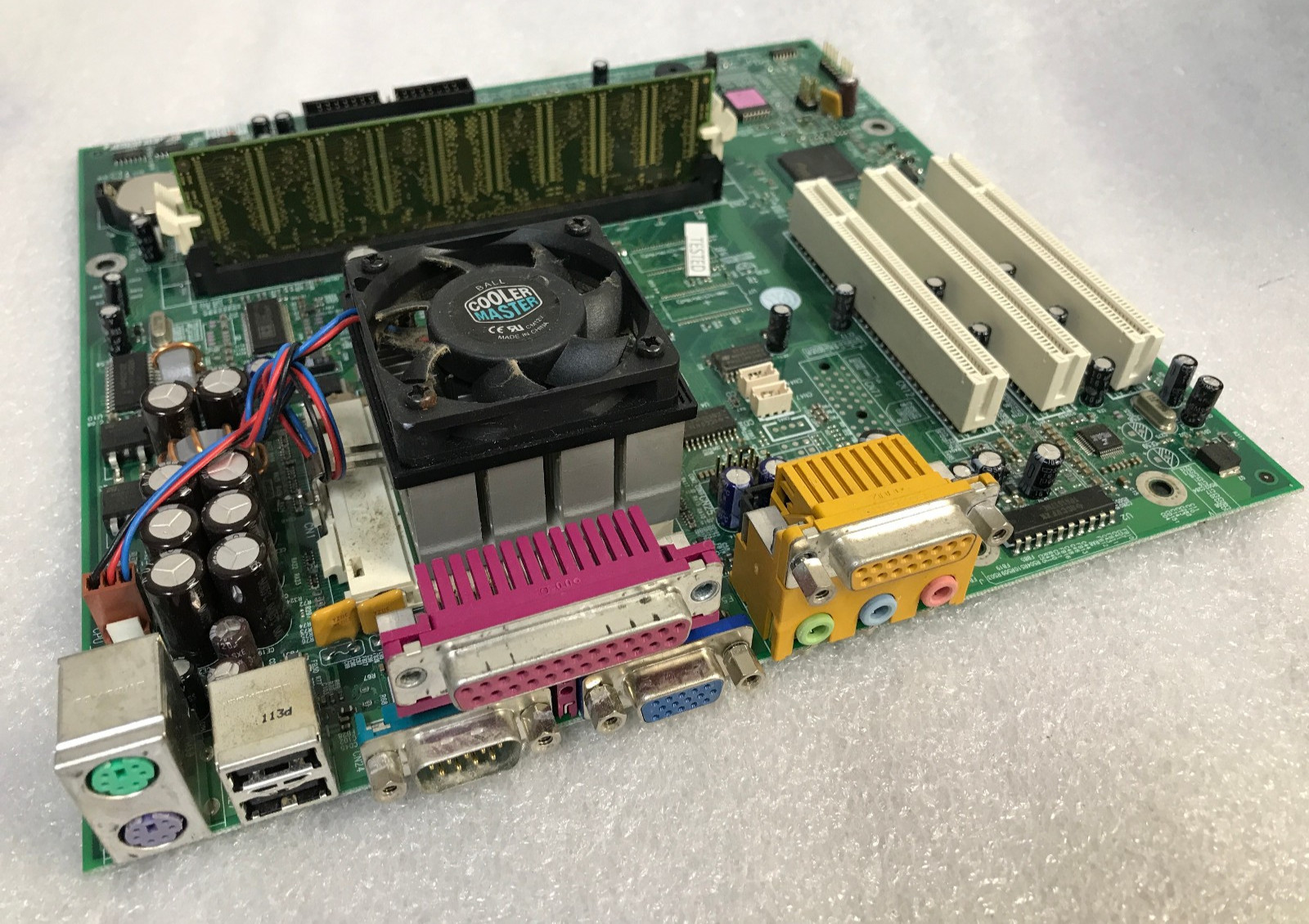 Trigem Computer 119920 Cognac 20010412 Motherboard W/CPU, HeatSink & 128 RAM