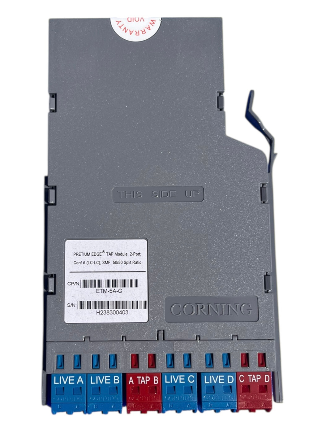 Corning ETM-5A-G Pretium Edge TAP Module 2-Port Conf A (LC-LC) SMF 50/50 Split 
