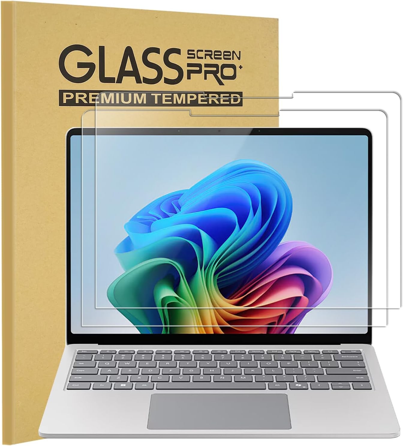 2-Pack Ultra Clear Tempered Glass Protectors for Microsoft Surface Laptop 7 & 8