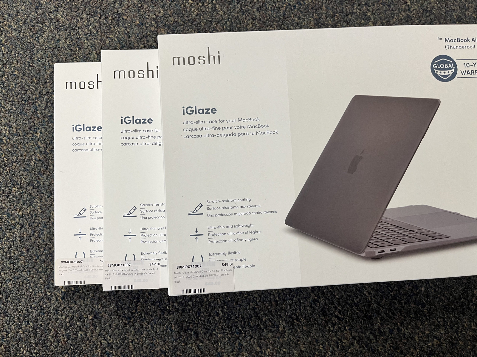 Moshi iGlaze Case for 13" MacBook Air ultra slim case - Stealth Black - New