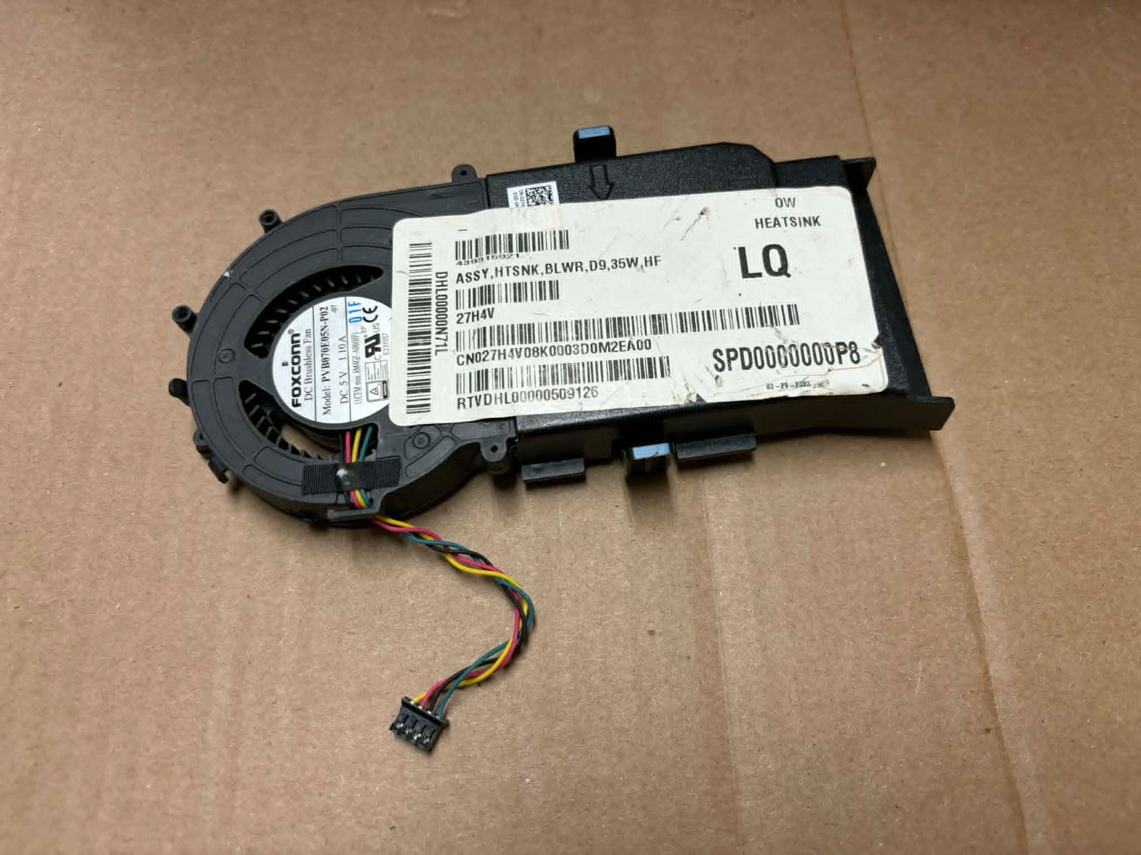 OEM Dell Optiplex 3040 3050 3060 5060 7060 3020M 9020M CPU Cooling Fan 27H4V