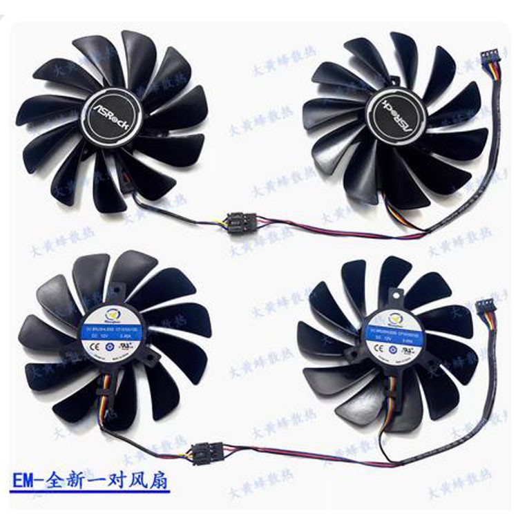 New Graphics Card Fan FDC10U12S9-C For ASROCK RX6700XT 6600XT 6600Challenger