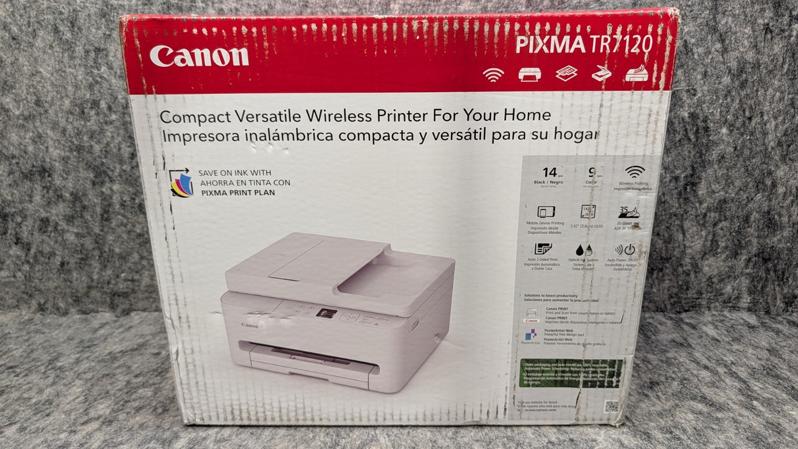 Canon PIXMA TR7120 7178C002 Inkjet Multifunction Printer Color 🔥New Sealed🔥