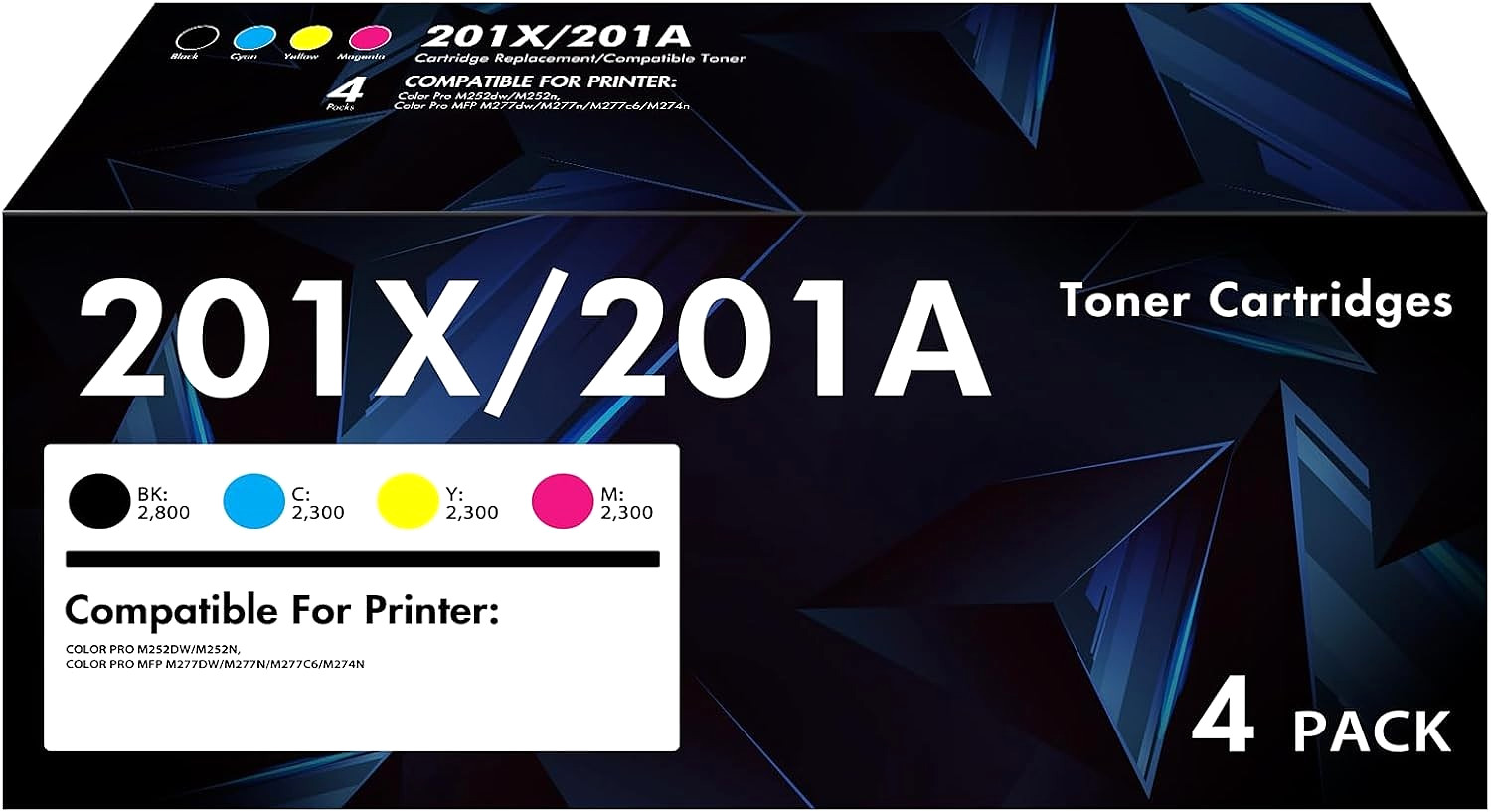 Toner Cartridge for HP 201A/201X CF400X CF401X CF402X CF403X LaserJet M277/M252