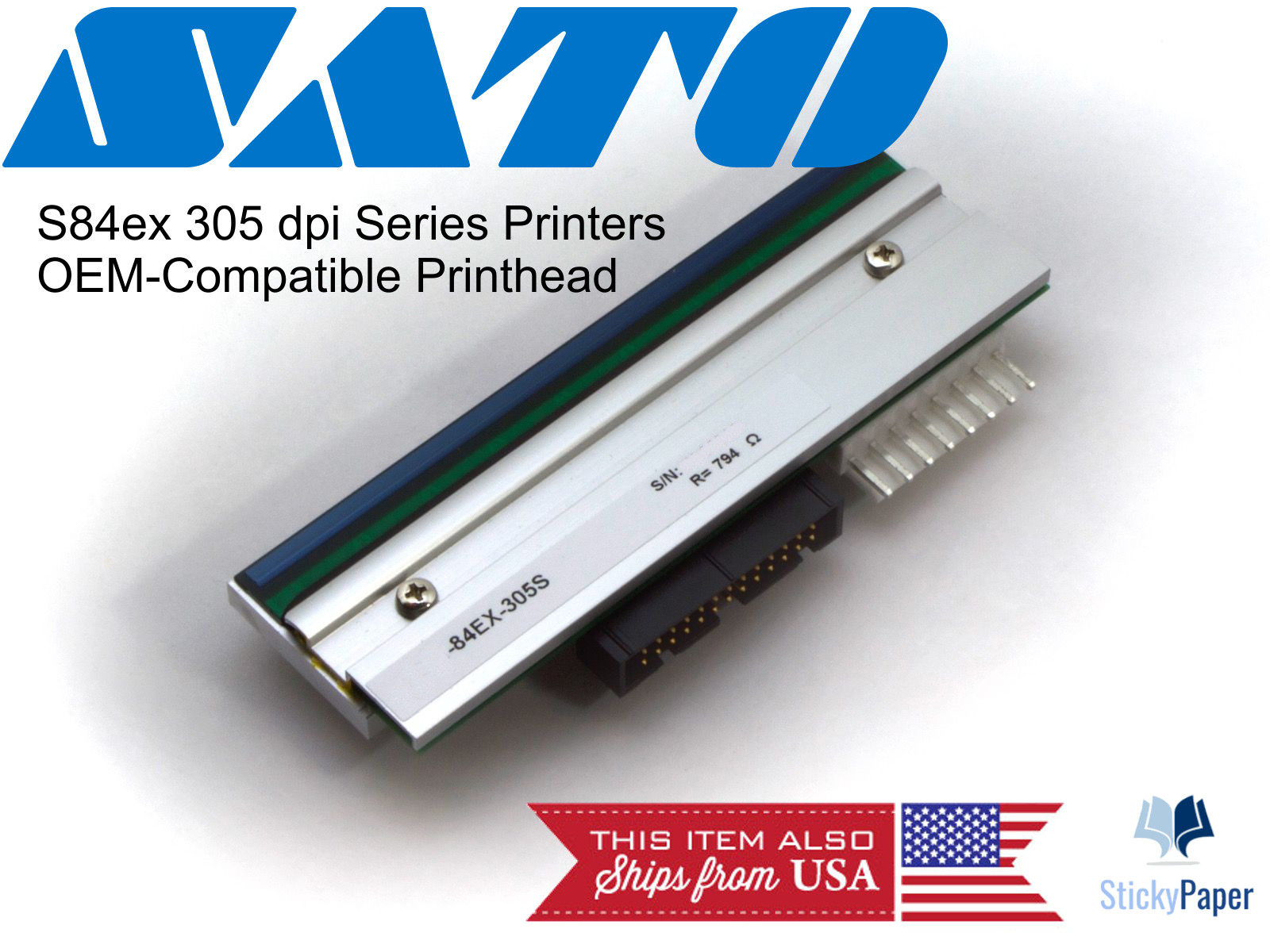 Sato S84ex 305 dpi Printhead (R29225000) USA Stocked & Shipped