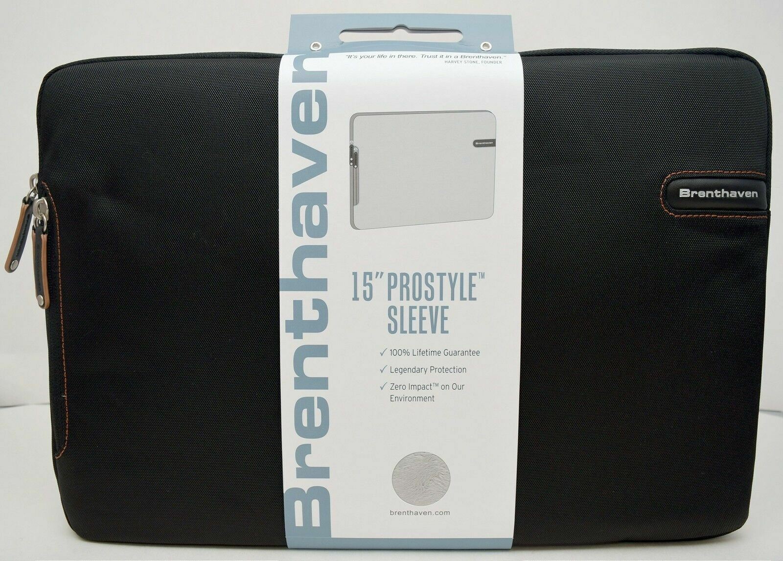 NEW Brenthaven 2100 15.4" Prostyle II Zero Impact Fur BLACK Macbook Sleeve Case