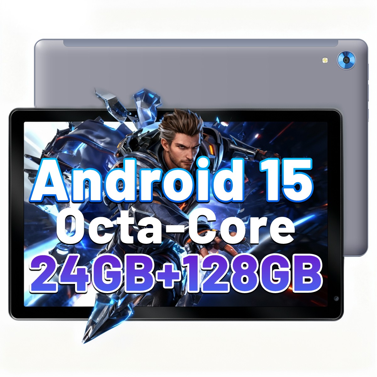 10.1 inch Android 15 Tablet 24GB RAM 128GB ROM Dual Camera IPS HD LCD Touch