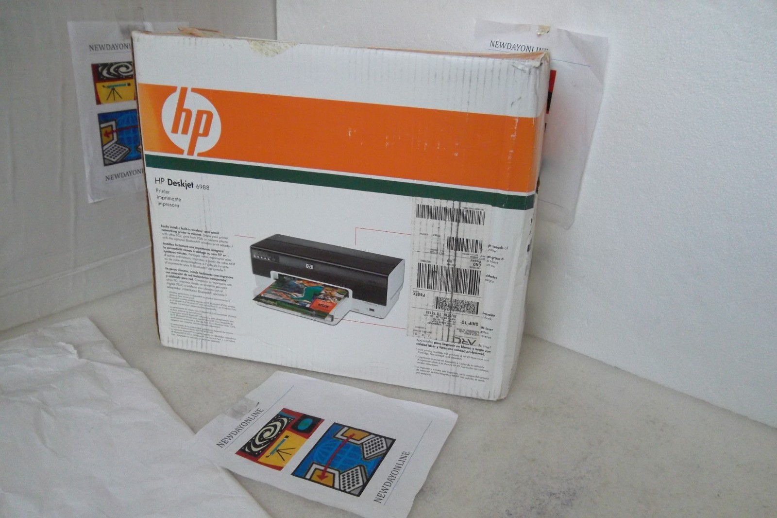 HP Deskjet 6988 Color Printer USB LAN Wireless 36 ppm 4800x1200 dpi CB055A NEW