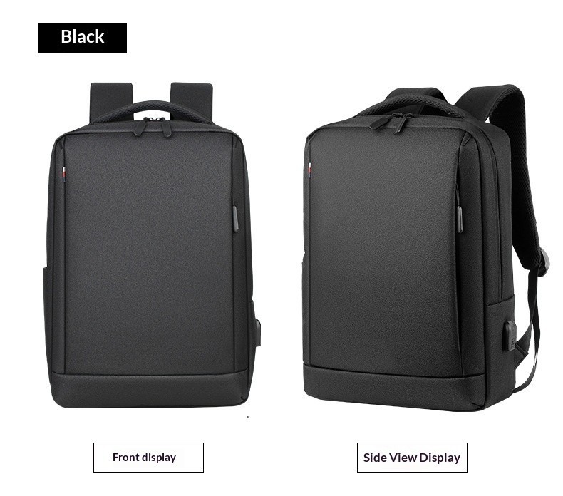 Slim Anti Theft Laptop Backpack USB Port Waterproof Travel Business Bag 15.6