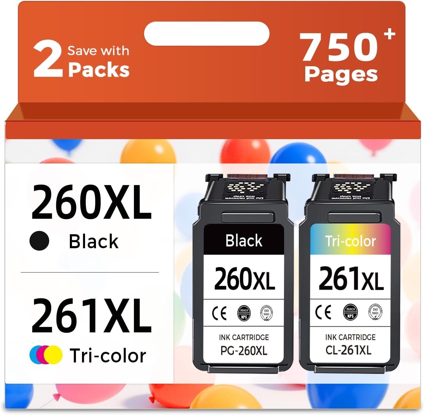 2PK Compatible PG-260XL CL-261XL Ink Cartridges For Canon Pixma TS6420a TS6400
