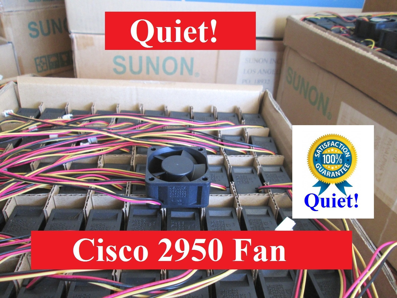 Quiet Cisco C2950-24 Port Switch Replacement Fan by Sunon, 12~18dBA noise C2950