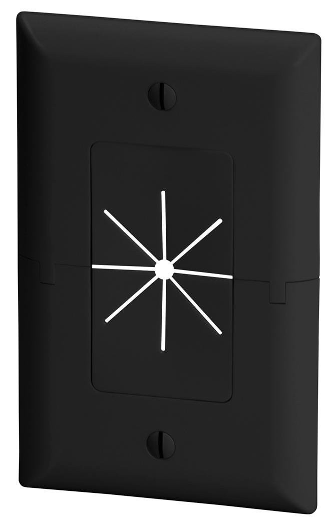 DataComm Electronics Low Profile Cable Management Wall Plate for TVs