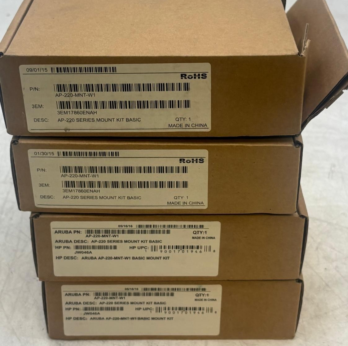 Lot of 4 ARUBA AP-220 Series Mount Kit Basic AP-220-MNT-W1