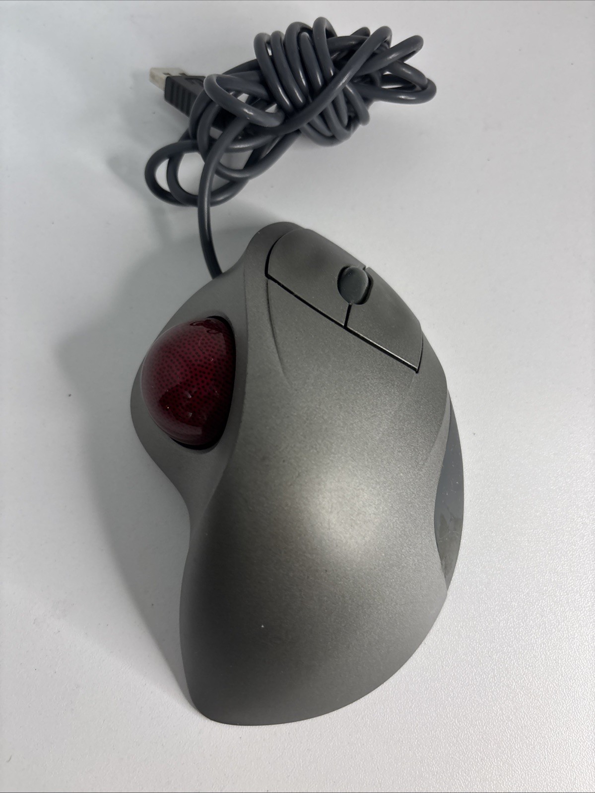 LOGITECH T-BB18 TrackMan Wheel Marble Mouse USB Corded Trackball Ball