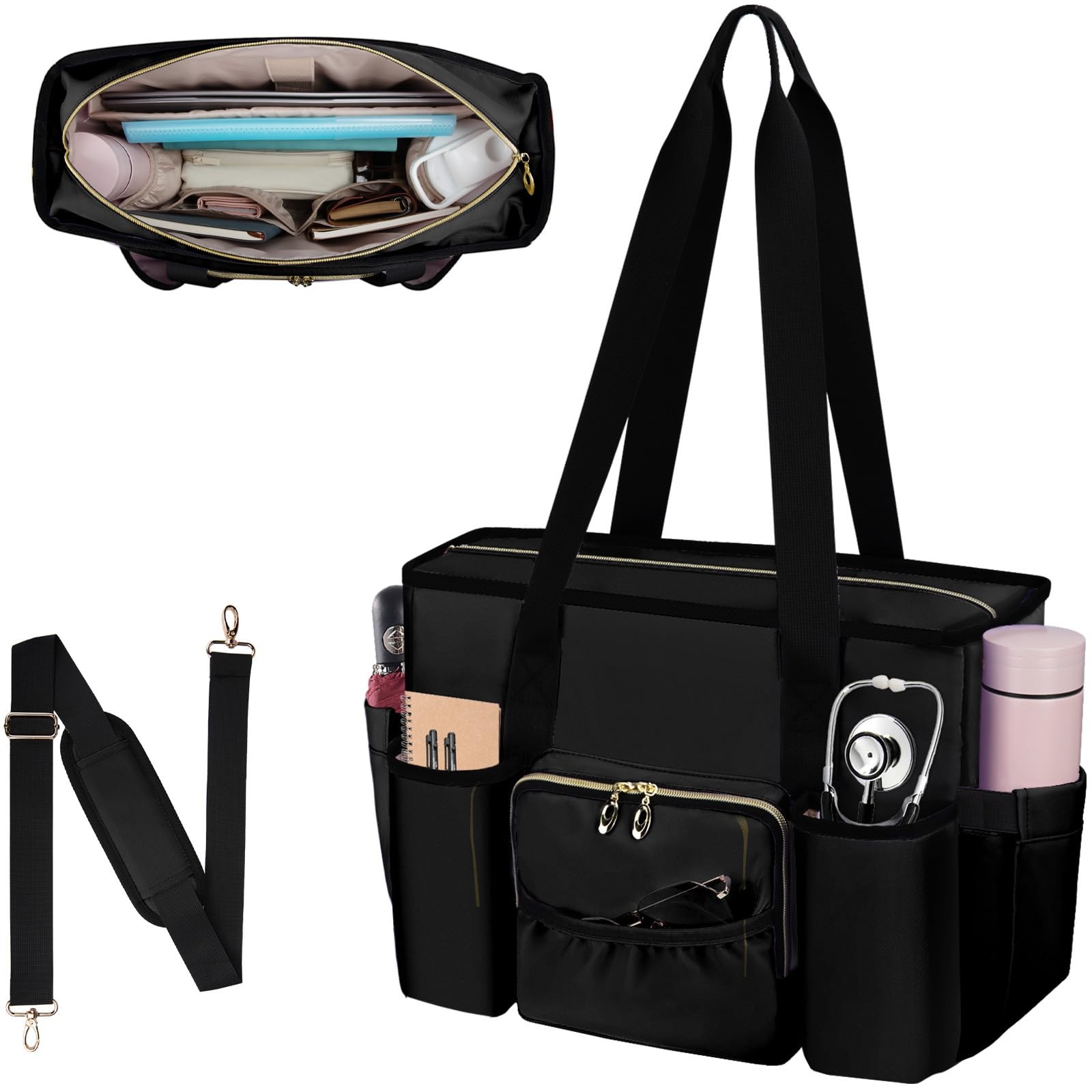 Wigojoy Nurse Bag, Work Bags with 15.6inch Laptop Compartment, Teacher bag wi...