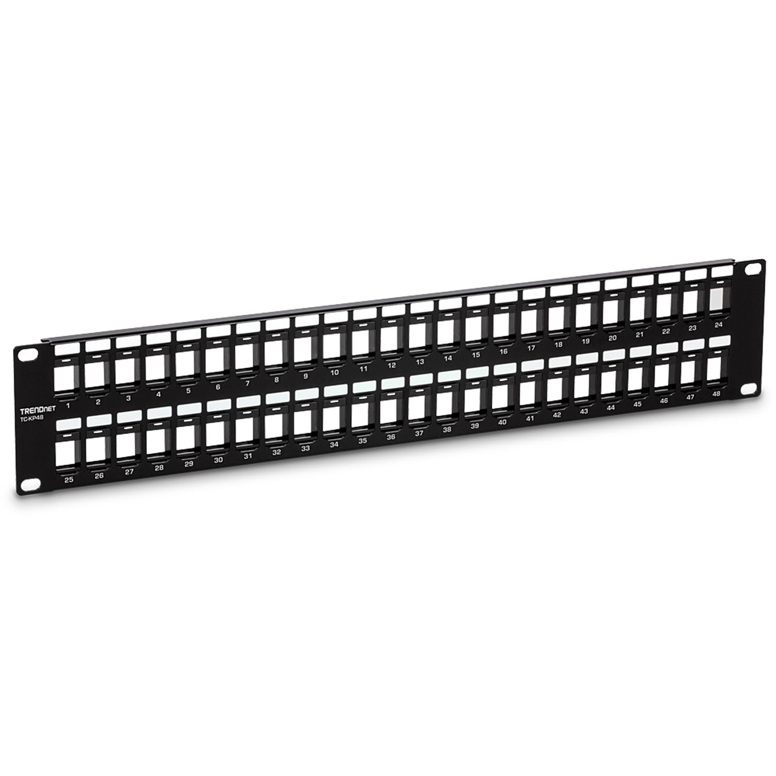 48-Port Blank Keystone 2U HD Patch Panel, TC-KP48