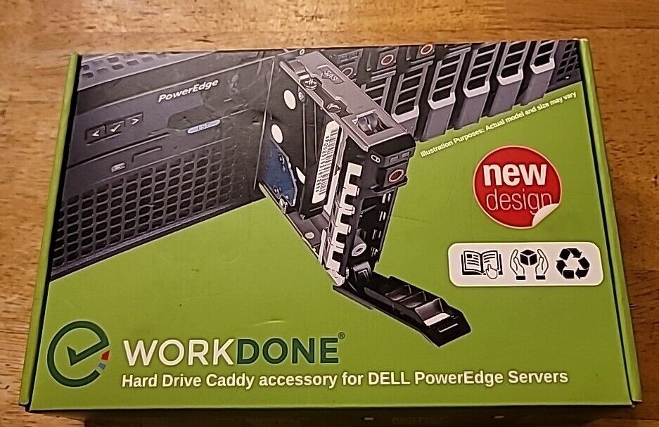 WorkDone 4-Pack - 3.5 inch Hard Drive Caddy - Compatible for Dell PowerEdge New