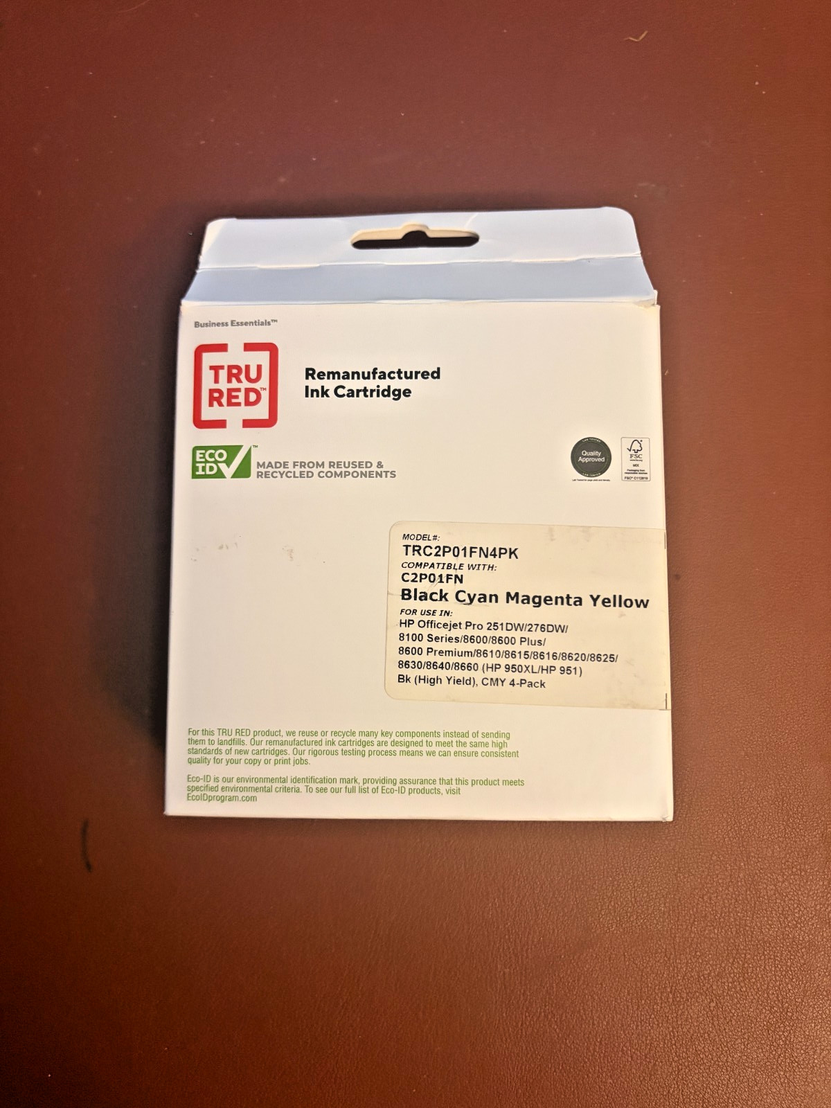 Tru Red Ink Cartridges - Black, Cyan, Magenta, Yellow for HP OfficeJet and 8x00