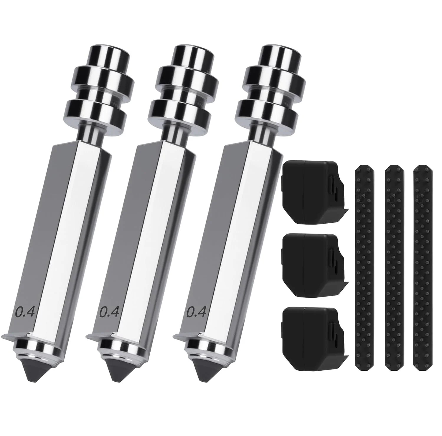for Anycubic Kobra X/Kobra 4 Quick-Swap Hardened Steel Nozzle-3PCS 0.4mm