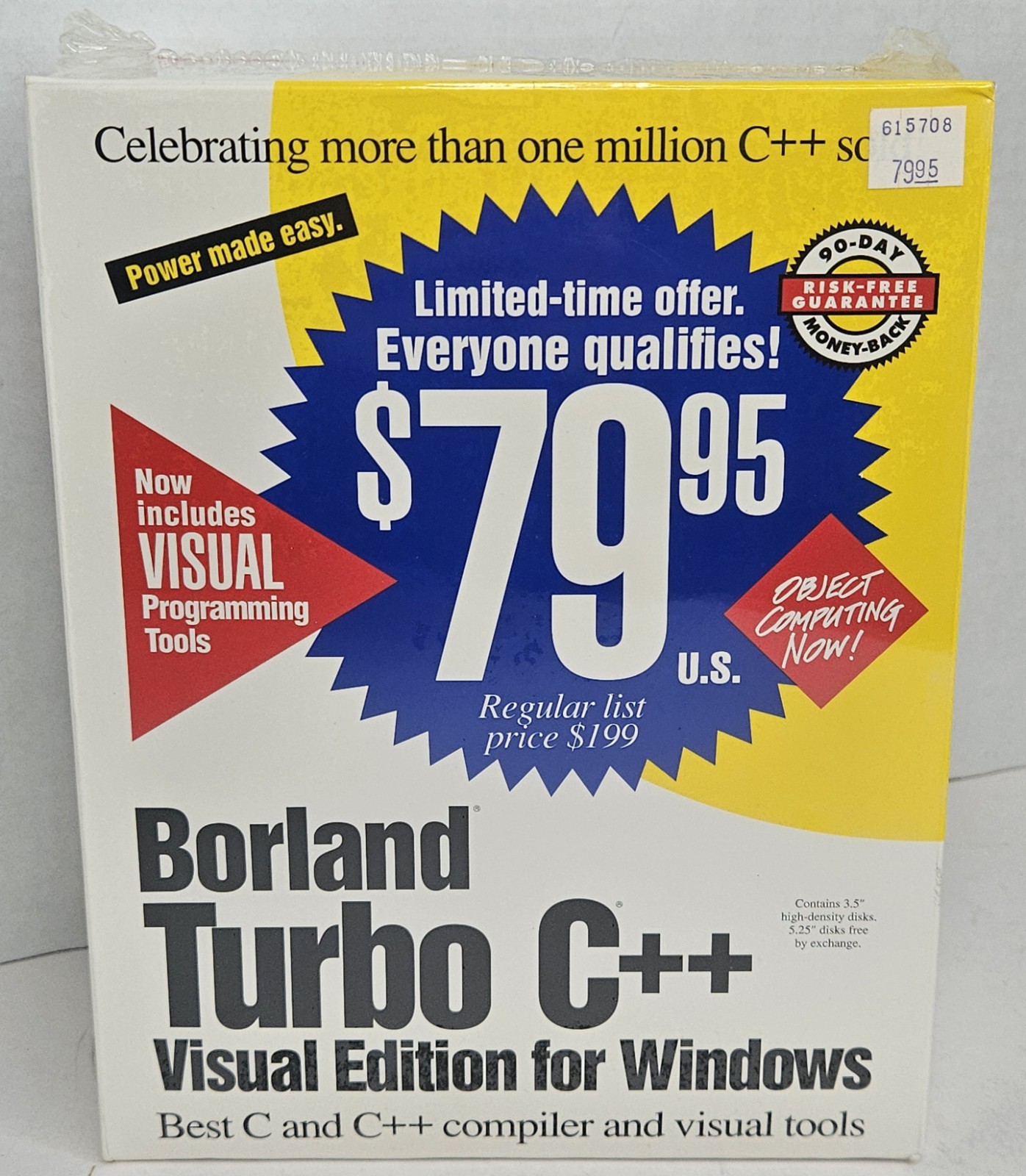 Borland Turbo C++ 3.0 3.1 Windows Complete Box Manuals Sealed NOS NIB 