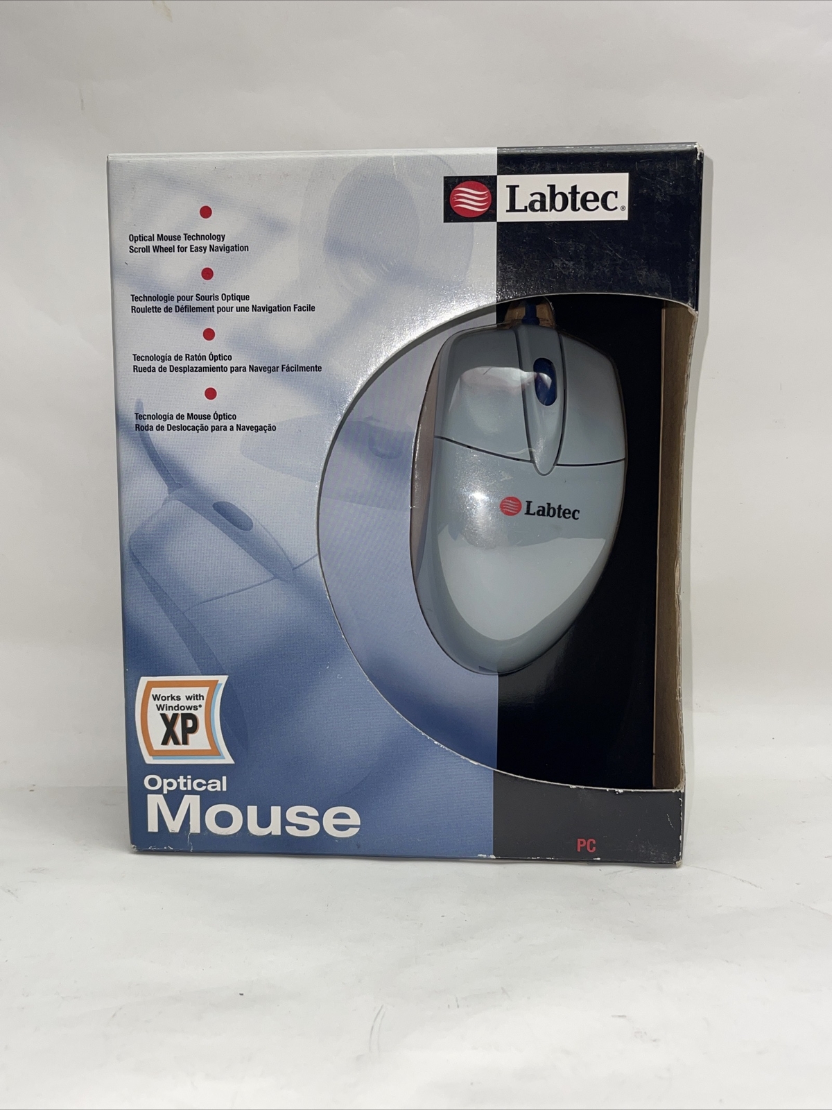 Vintage Labtec  3-Button Optical Mouse PS/2 Port Scroll Wheel Windows 95 98 ME