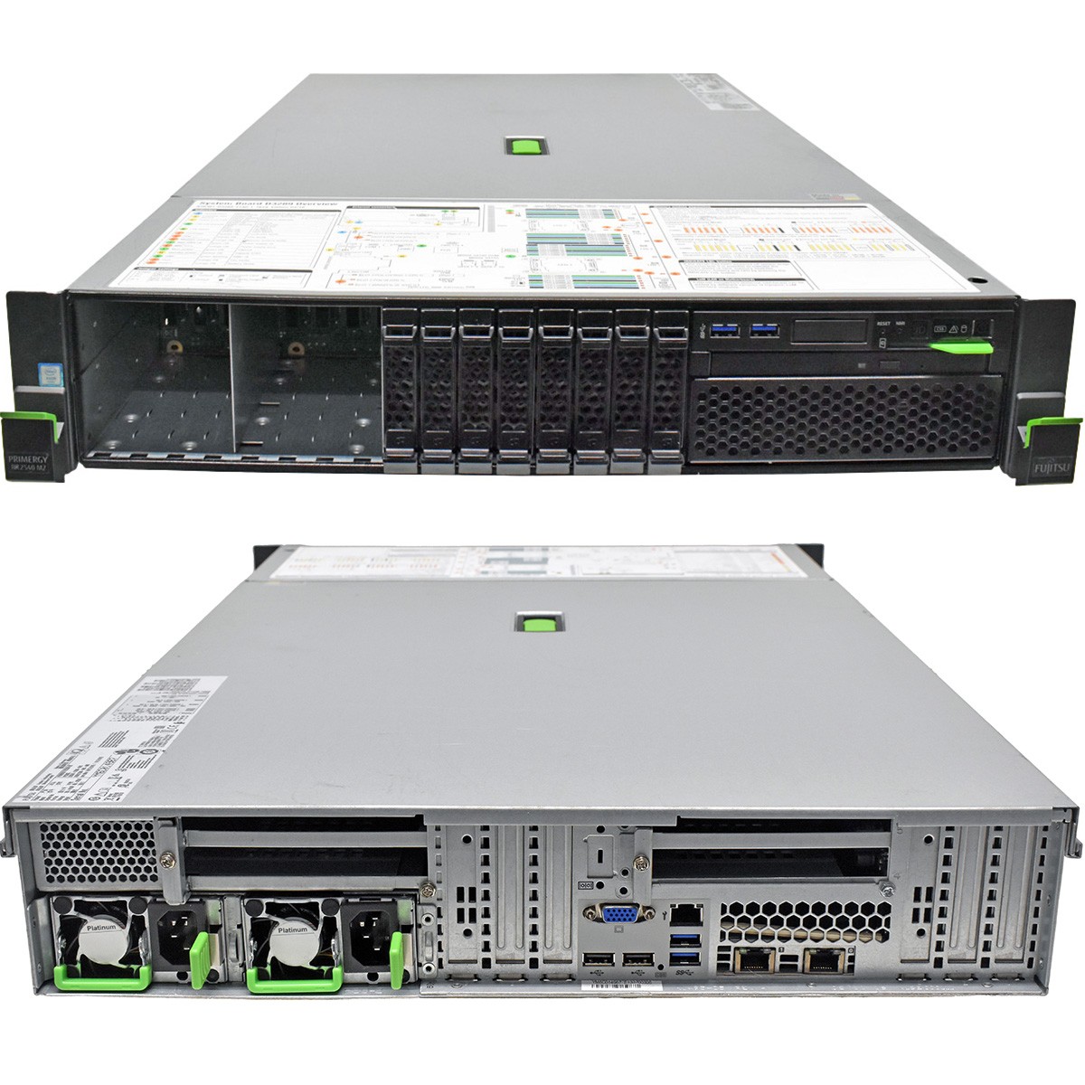 Fujitsu Primergy RX2540 M2 Server no CPU & RAM no HDD 2x Cooler 8Bay 2.5"