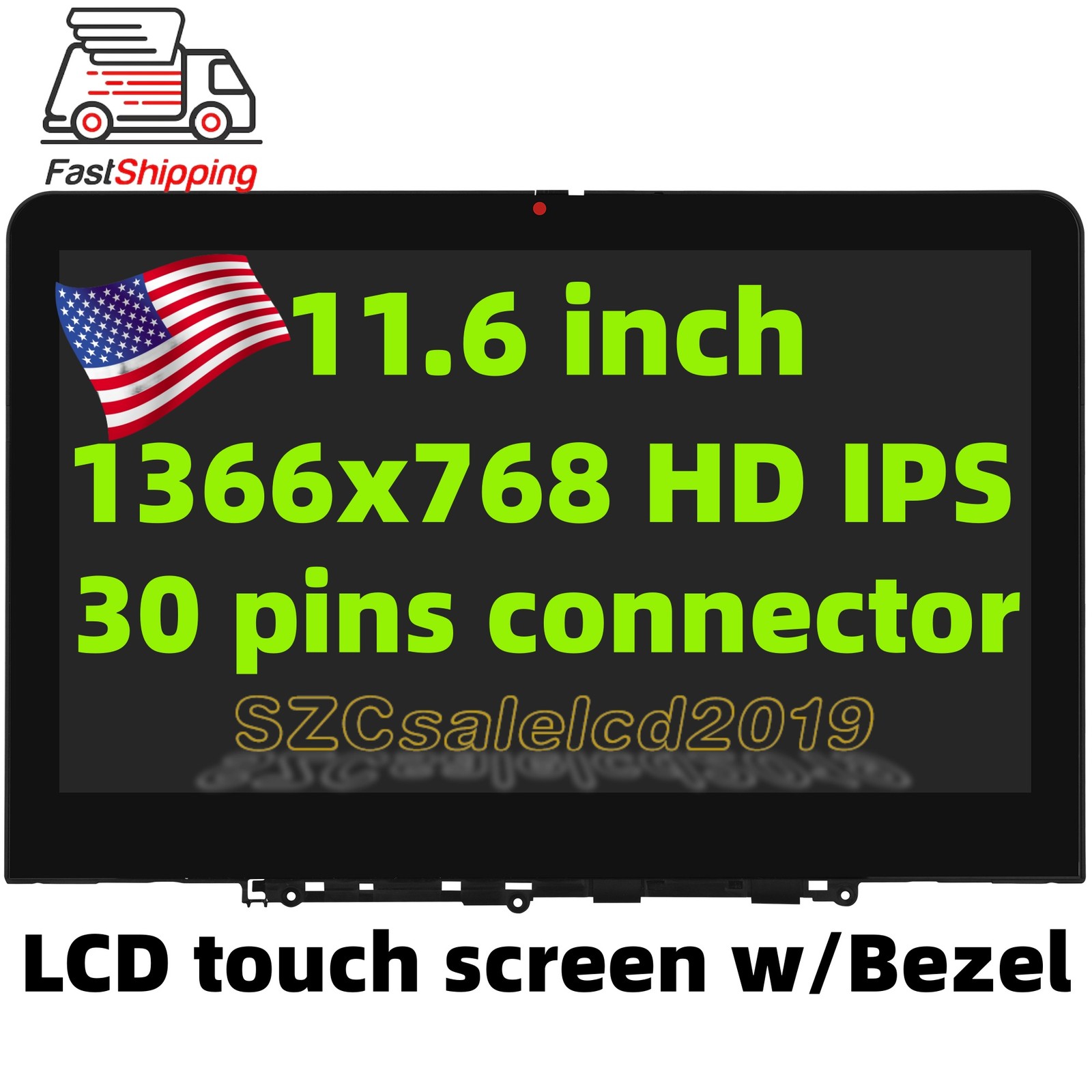 5M11Q54434 For Lenovo 500e Chromebook Gen 4s 83N8000GUS Lcd Touch Screen w/Bezel