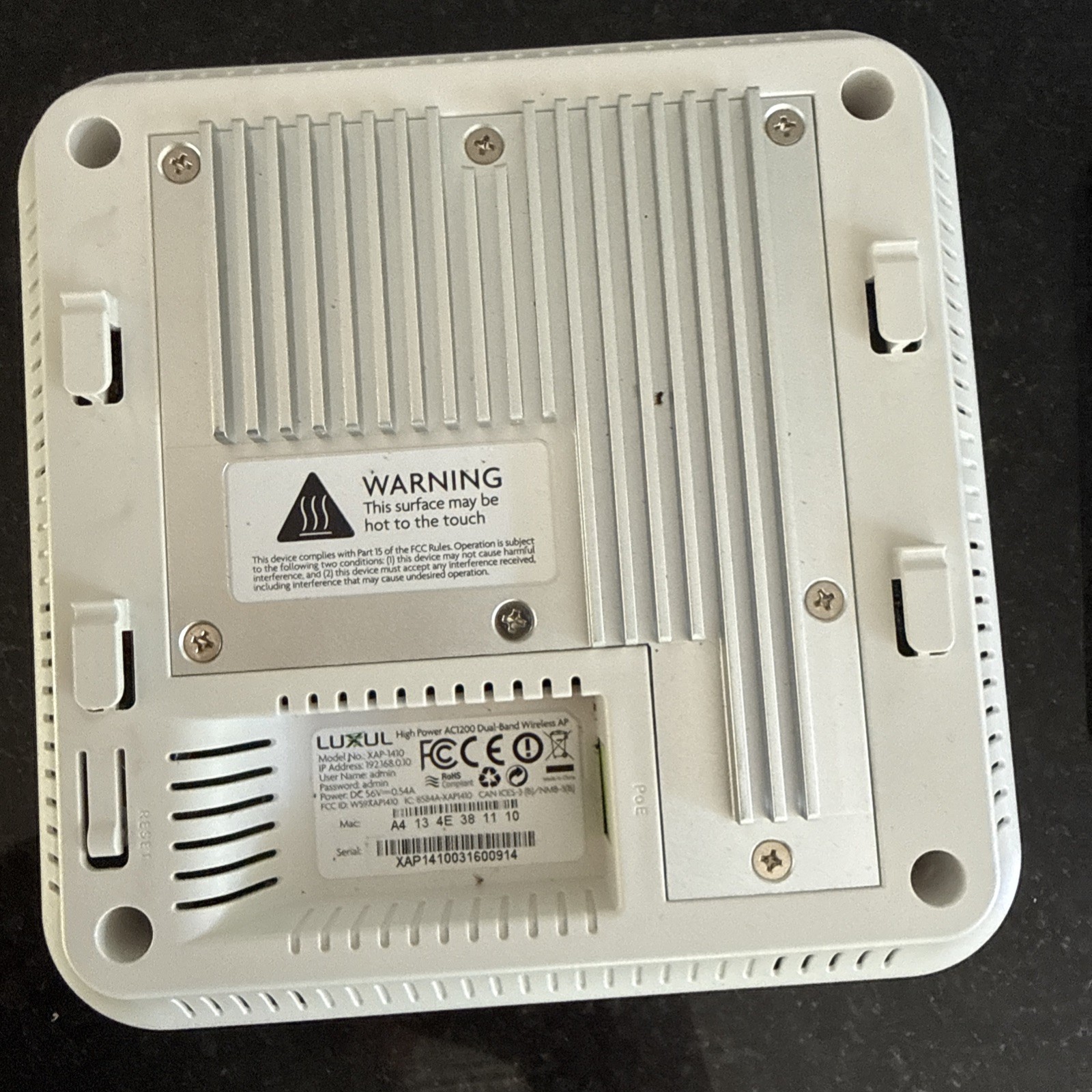 LUXUL XAP-1410 High Power AC1200 Dual-Band Wireless Access Point AP