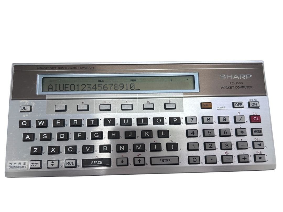 SHARP PC-1500 Pocket Computer Programmable Calculator w/Cover Tested Japan4627AK