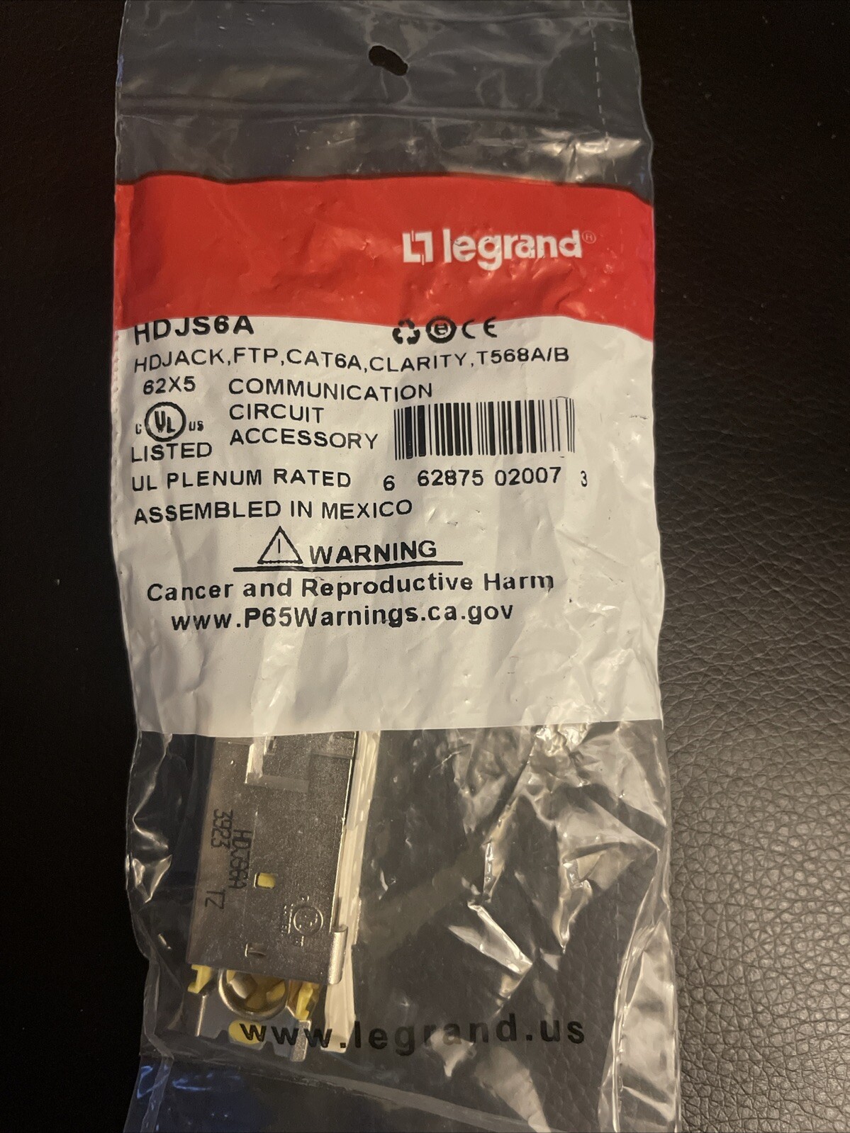 Legrand Clarity Shielded High Density Jack (HDJS) CAT6A, T568A/B HDJS6A