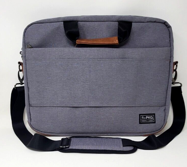 PKG 2009 Toronto Canada Laptop Messenger Bag Light Gray Canvas Digital Carry