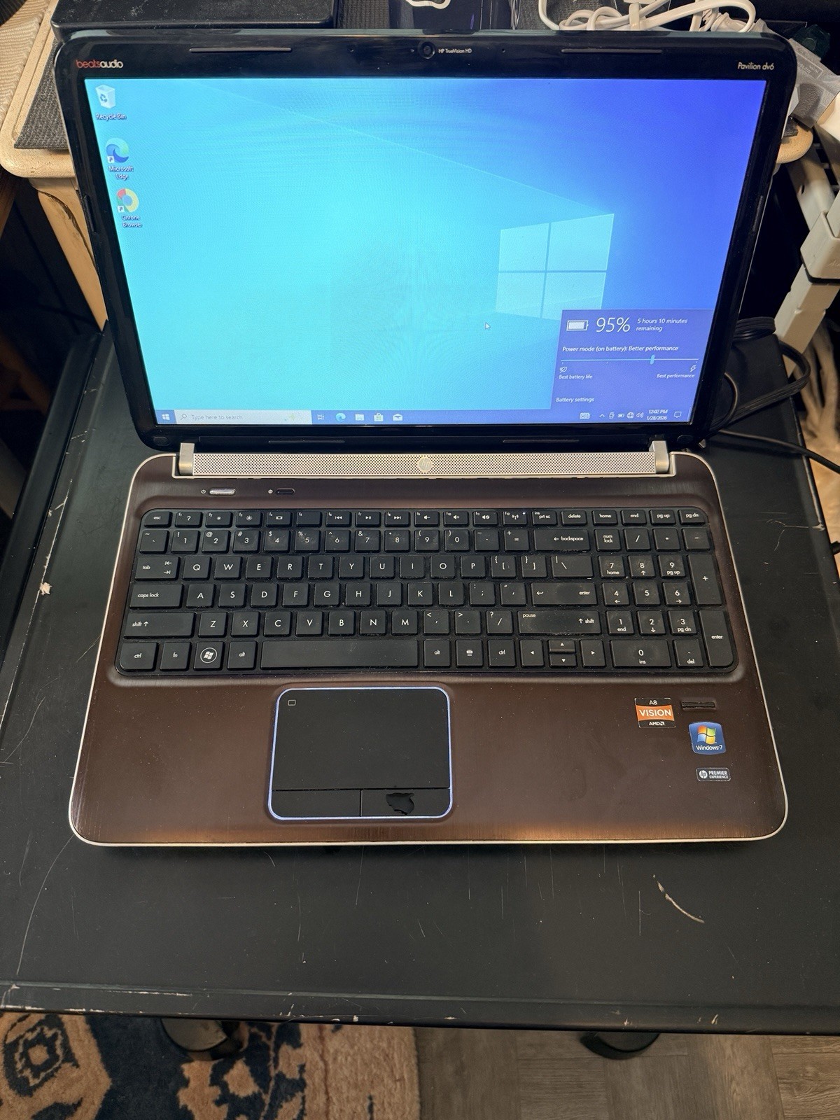 HP Pavilion DV6-6C35DX AMD A8-3520 1.6GHz, 6GB Ram, 600GB HDD, Windows 10