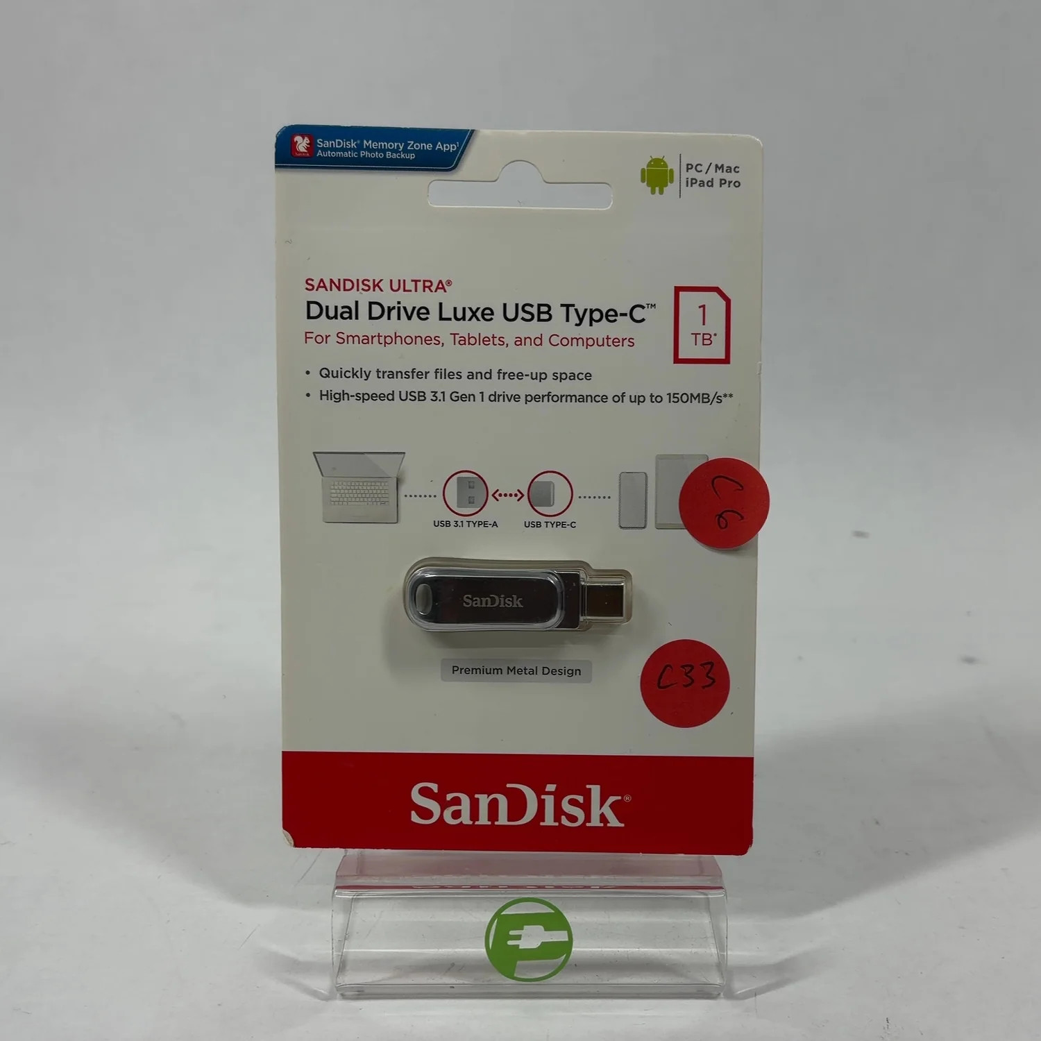 New SanDisk Portable Dual Drive Luxe 1TB Dual Connector SSD SDDDC4-1T00-G46